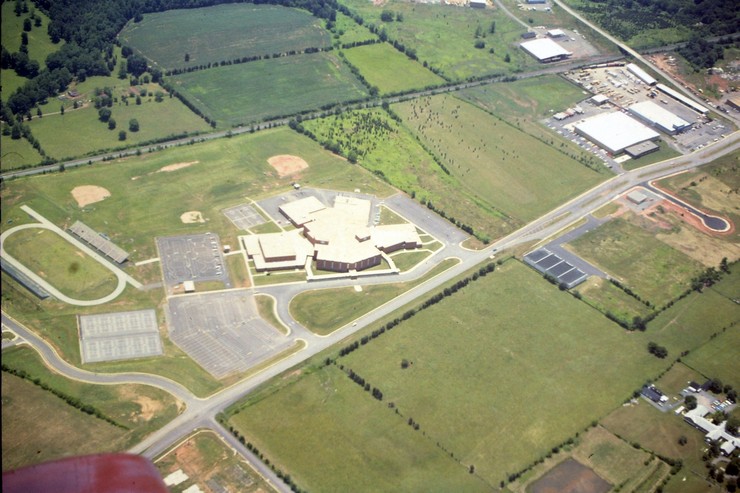 Aerial image of high school