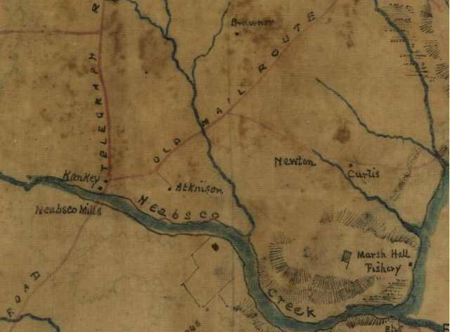 roads near Neabsco Creek during the Civil War